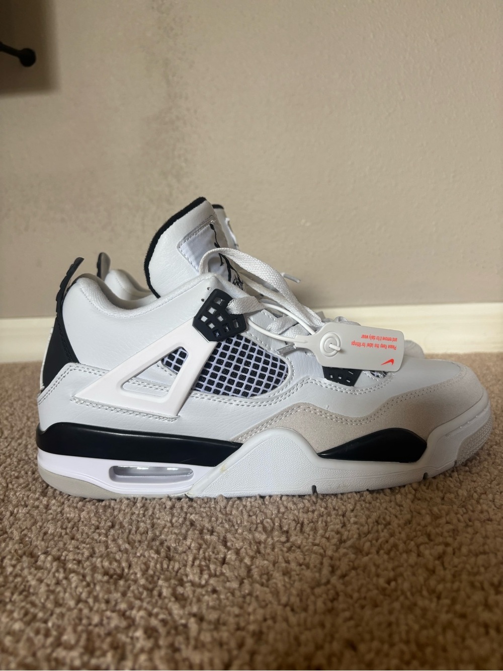 Jordan White and Black Retro Basketball Sneakers